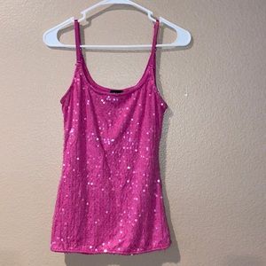 Wetseal pink sequin tank top
